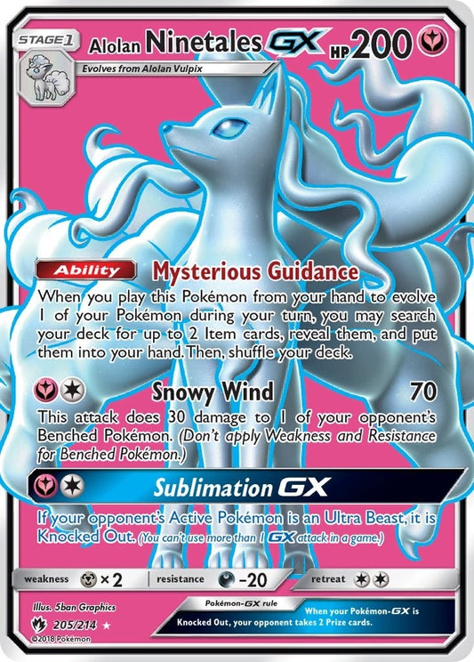 Image for Alolan Ninetales GX (Full Art) (205/214) (SM - Lost Thunder) - Pokemon