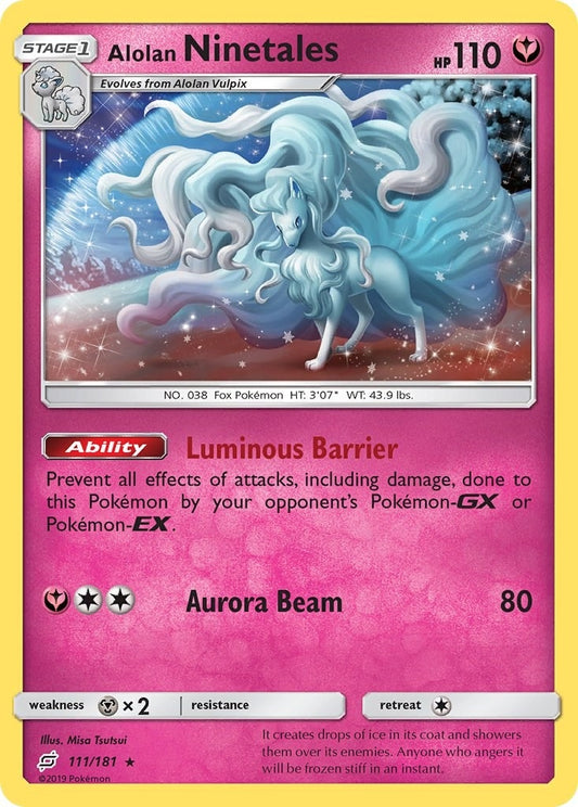 Image for Alolan Ninetales (111/181) (SM - Team Up) - Pokemon