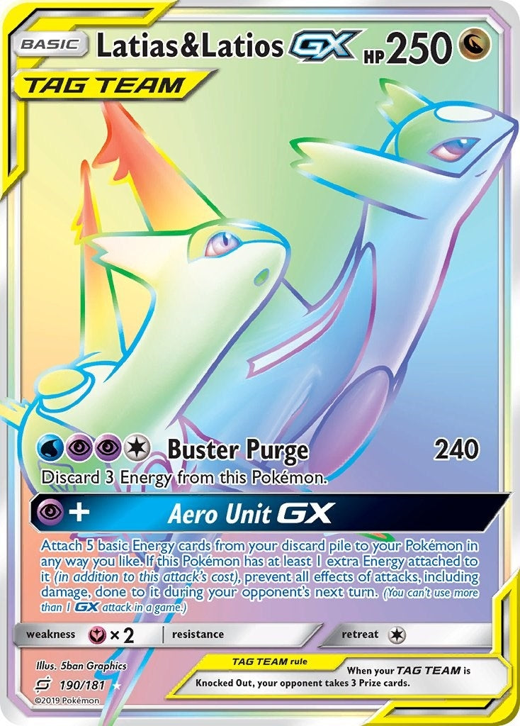 Image for Latias & Latios GX (Secret) (190/181) (SM - Team Up) - Pokemon