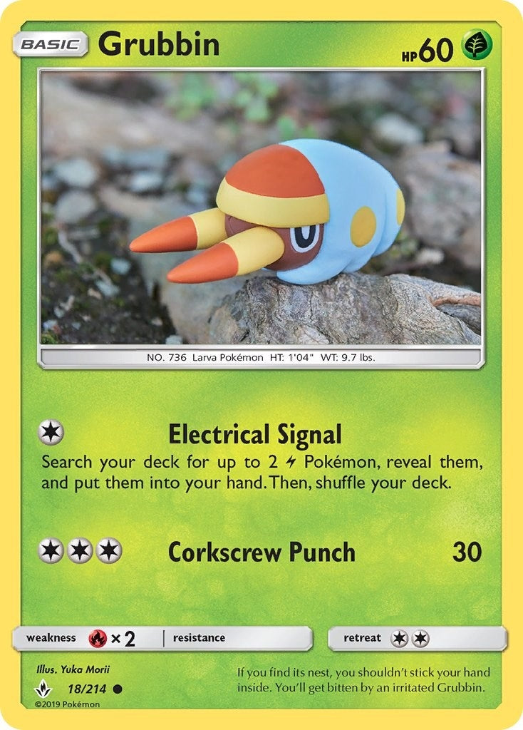 Image for Grubbin (18/214) (SM - Unbroken Bonds) - Pokemon