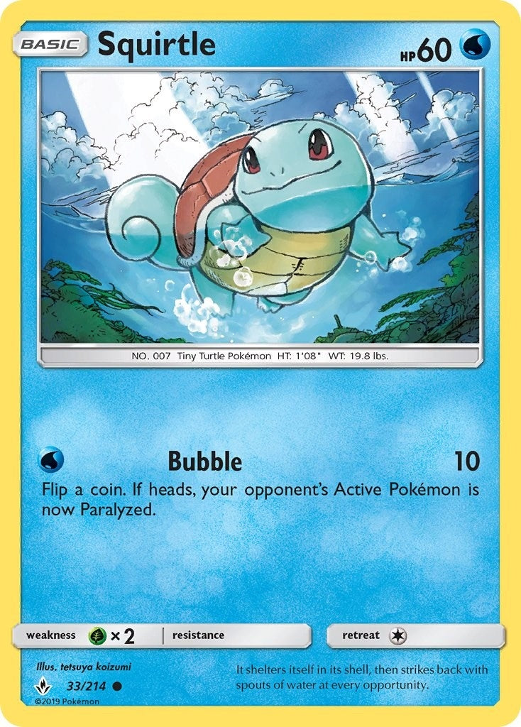 Image for Squirtle (33/214) (SM - Unbroken Bonds) - Pokemon