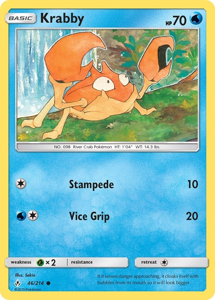 Image for Krabby (46/214) (SM - Unbroken Bonds) - Pokemon