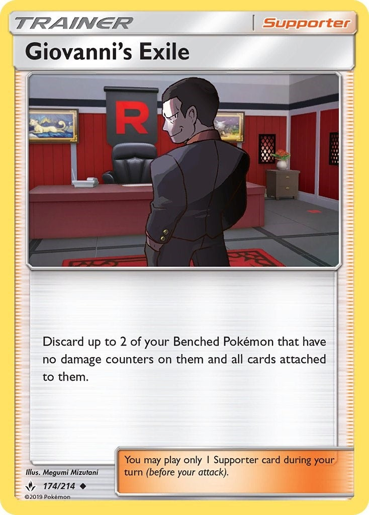 Image for Giovanni's Exile (174/214) (SM - Unbroken Bonds) - Pokemon