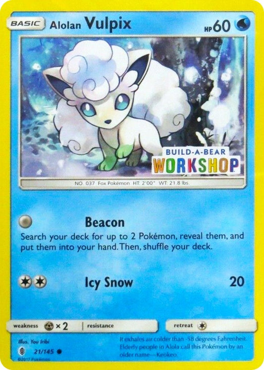 Image for Alolan Vulpix - 21/145 (Build-A-Bear Workshop Exclusive) (021/145) (Miscellaneous Cards & Products) - Pokemon