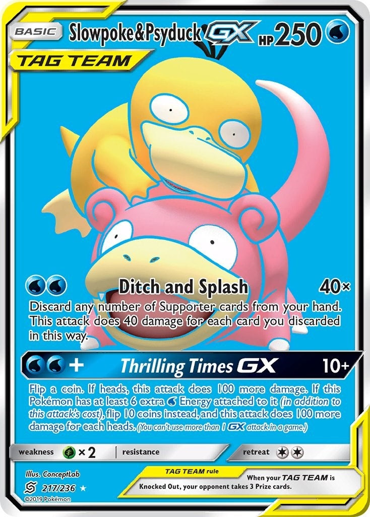 Image for Slowpoke & Psyduck GX (Full Art) (217/236) (SM - Unified Minds) - Pokemon