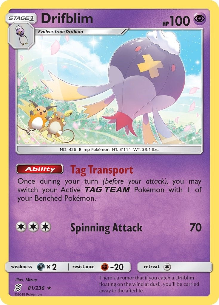 Image for Drifblim (81/236) (SM - Unified Minds) - Pokemon