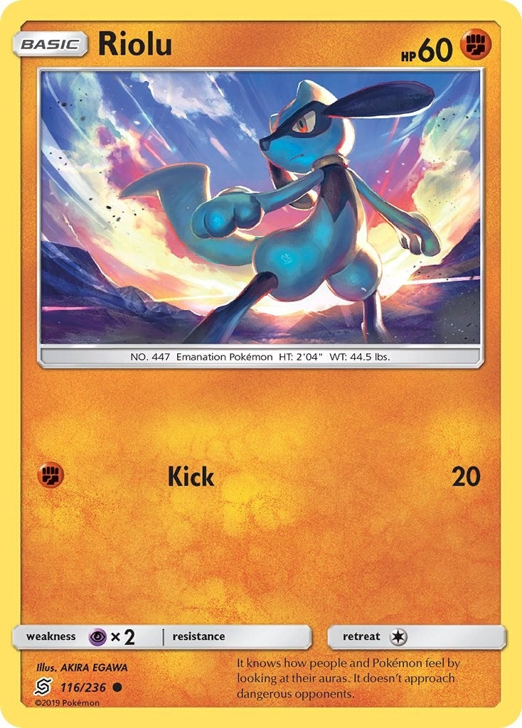 Image for Riolu (116) (116/236) (SM - Unified Minds) - Pokemon