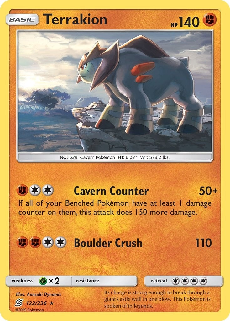 Image for Terrakion (122/236) (SM - Unified Minds) - Pokemon