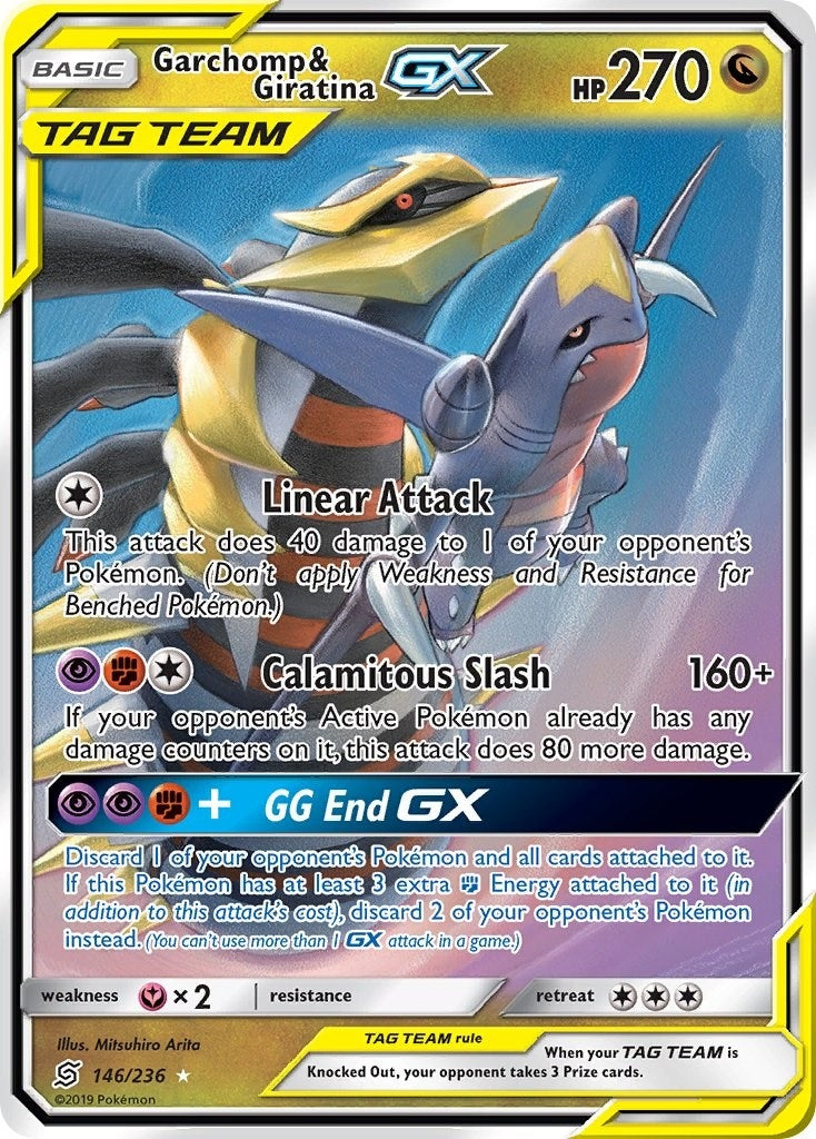 Image for Garchomp & Giratina GX (146/236) (SM - Unified Minds) - Pokemon