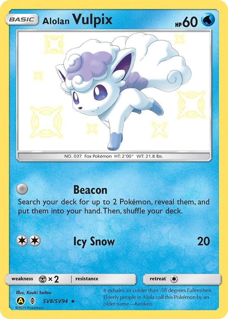 Image for Alolan Vulpix (SV8/SV94) (Hidden Fates: Shiny Vault) - Pokemon