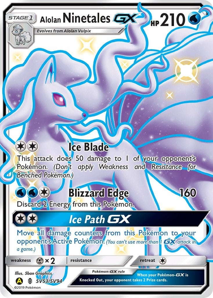 Image for Alolan Ninetales GX (SV53/SV94) (Hidden Fates: Shiny Vault) - Pokemon