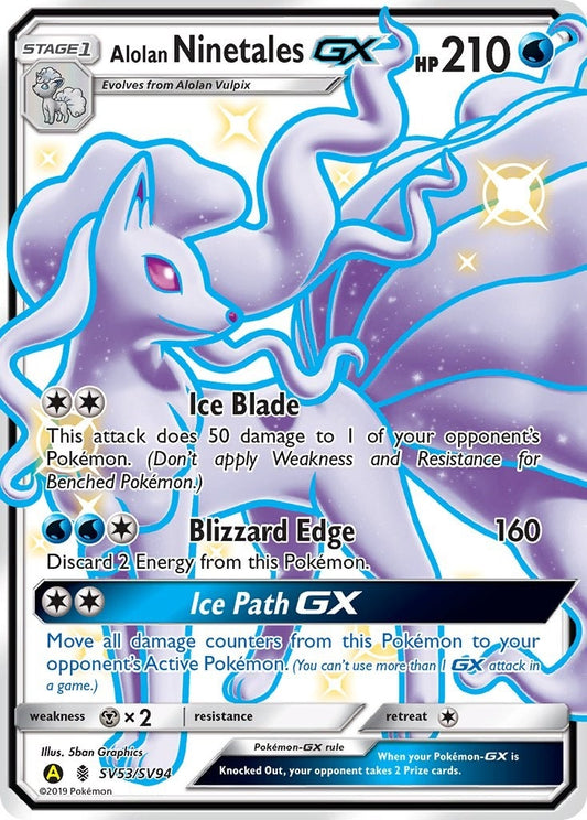 Image for Alolan Ninetales GX (SV53/SV94) (Hidden Fates: Shiny Vault) - Pokemon