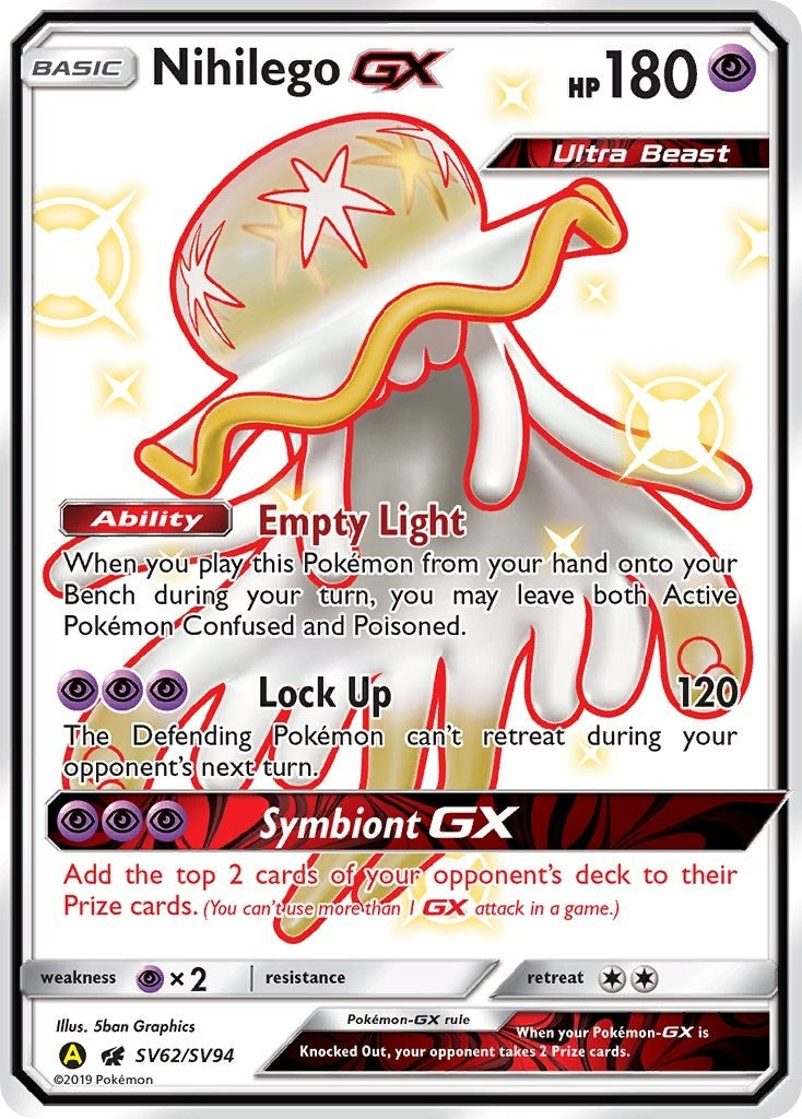 Image for Nihilego GX (SV62/SV94) (Hidden Fates: Shiny Vault) - Pokemon