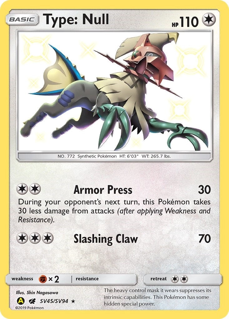 Image for Type: Null (SV45/SV94) (Hidden Fates: Shiny Vault) - Pokemon