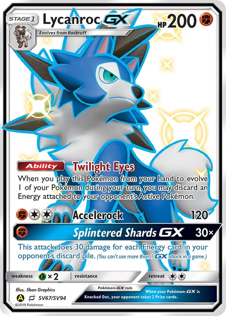 Image for Lycanroc GX (SV67) (SV67/SV94) (Hidden Fates: Shiny Vault) - Pokemon