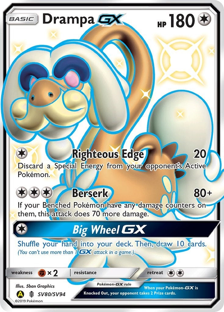 Image for Drampa GX (SV80/SV94) (Hidden Fates: Shiny Vault) - Pokemon