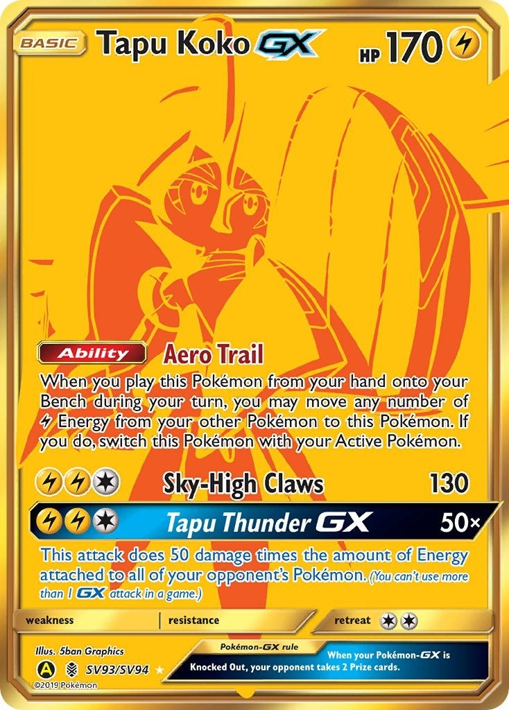 Image for Tapu Koko GX (SV93/SV94) (Hidden Fates: Shiny Vault) - Pokemon