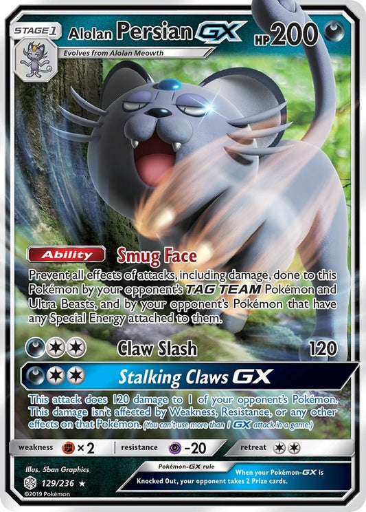 Image for Alolan Persian GX (129/236) (SM - Cosmic Eclipse) - Pokemon