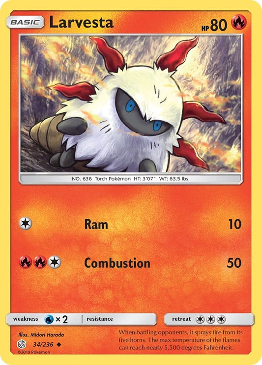 Image for Larvesta (34/236) (SM - Cosmic Eclipse) - Pokemon