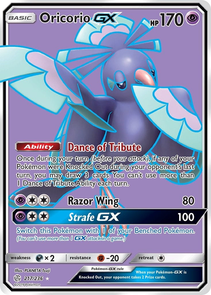 Image for Oricorio GX (Full Art) (217/236) (SM - Cosmic Eclipse) - Pokemon