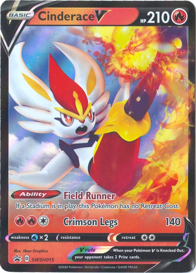 Image for Cinderace V - SWSH015 (SWSH015) (SWSH: Sword & Shield Promo Cards) - Pokemon