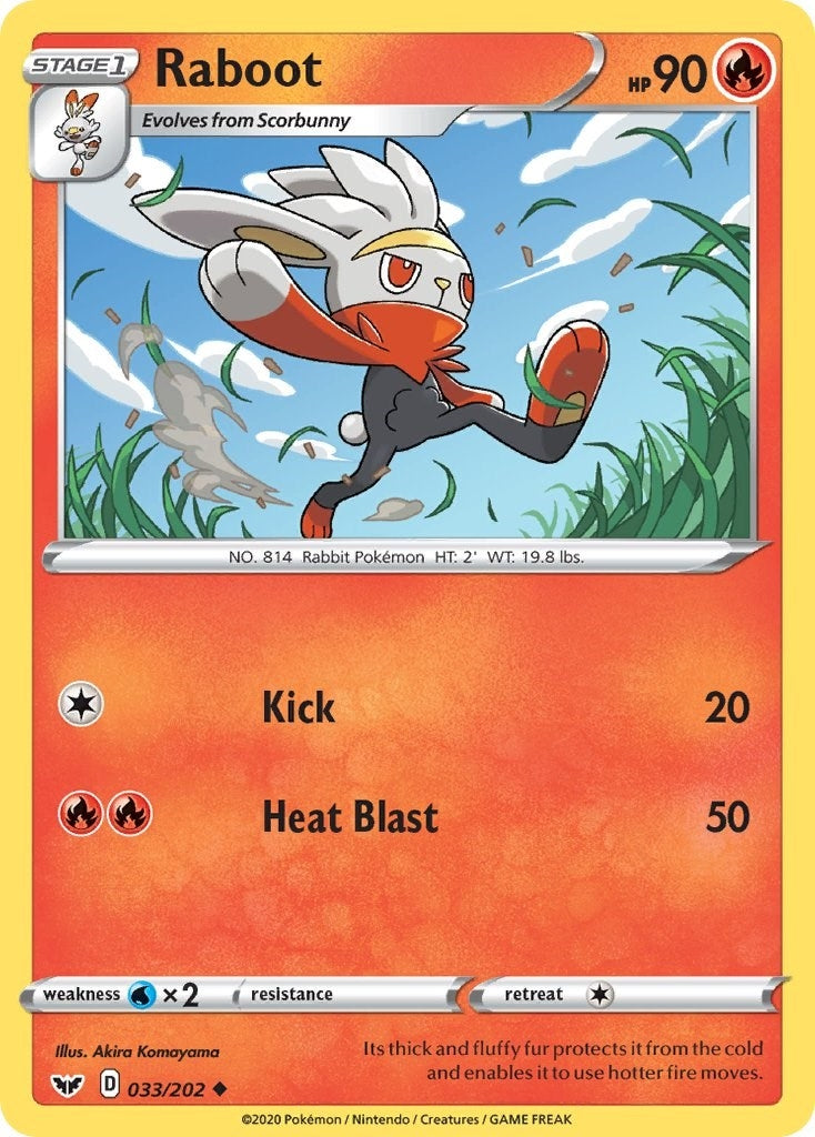 Image for Raboot (033) (033/202) (SWSH01: Sword & Shield Base Set) - Pokemon