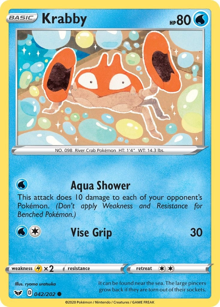 Image for Krabby (042) (042/202) (SWSH01: Sword & Shield Base Set) - Pokemon