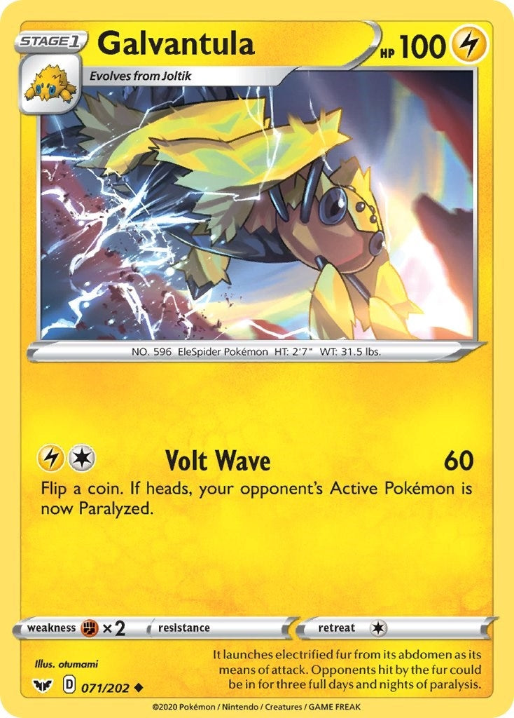 Image for Galvantula (071/202) (SWSH01: Sword & Shield Base Set) - Pokemon