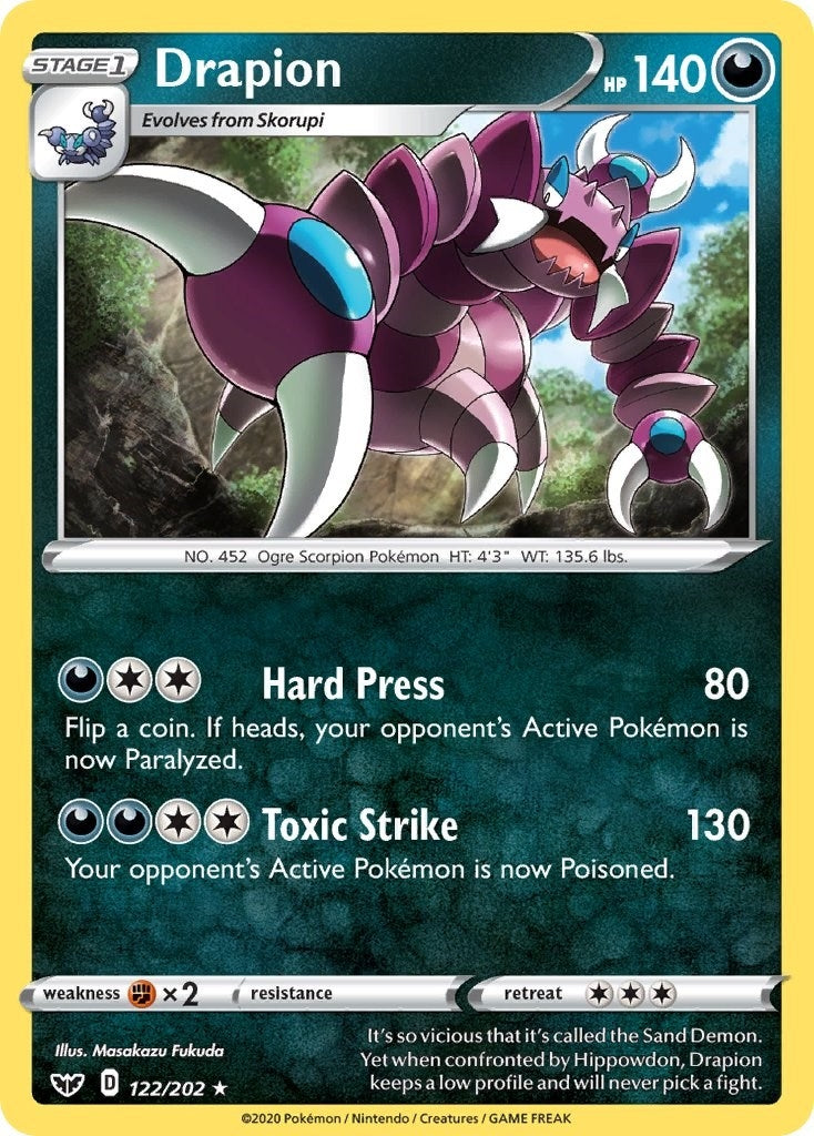 Image for Drapion (122/202) (SWSH01: Sword & Shield Base Set) - Pokemon