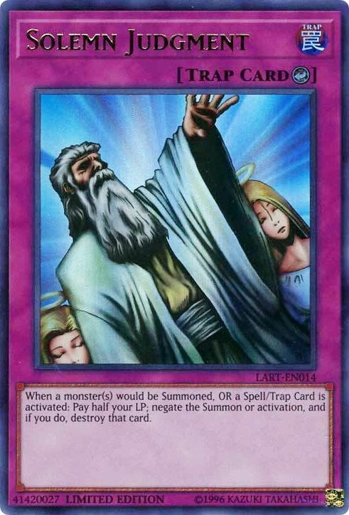 Image for Solemn Judgment (LART-EN014) (The Lost Art Promotion) (LART) - YuGiOh
