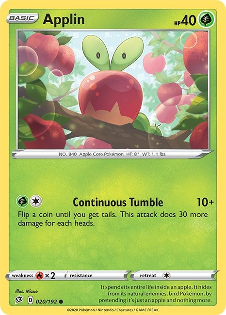 Image for Applin (20) (020/192) (SWSH02: Rebel Clash) - Pokemon