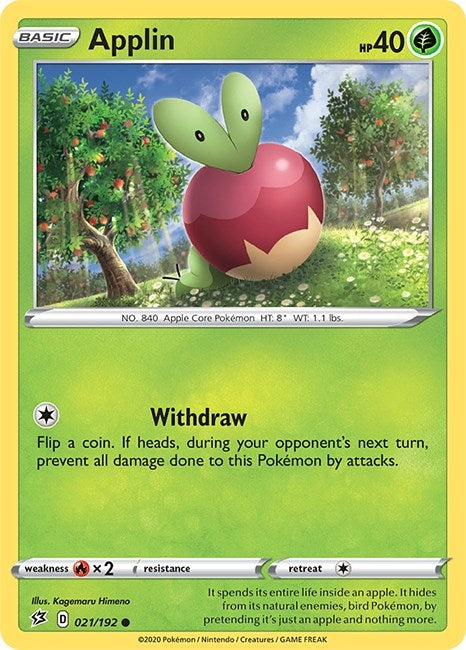 Image for Applin (21) (021/192) (SWSH02: Rebel Clash) - Pokemon
