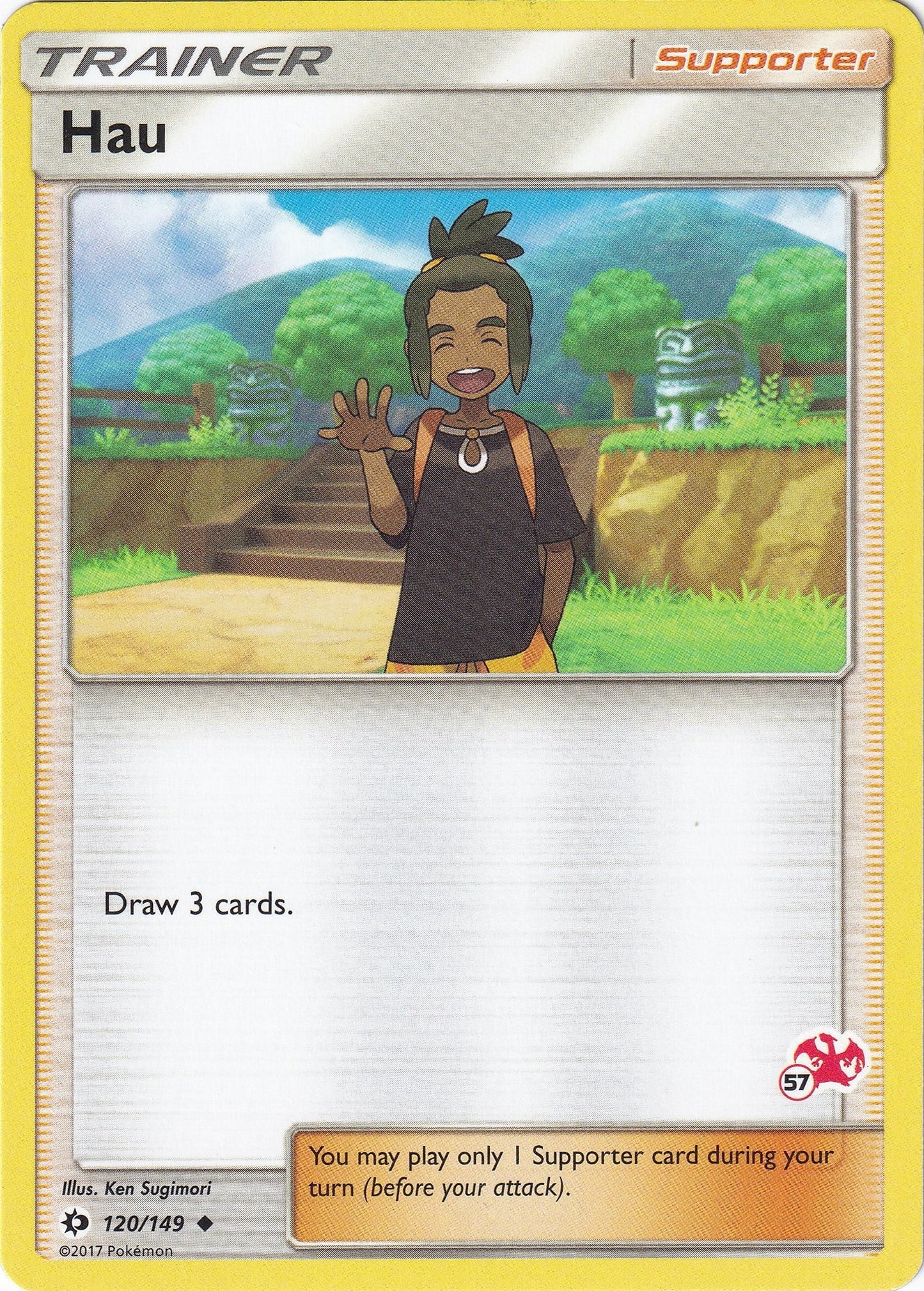 Image for Hau - 120/149 (#57 Charizard Stamped) (120/149) (Battle Academy) - Pokemon