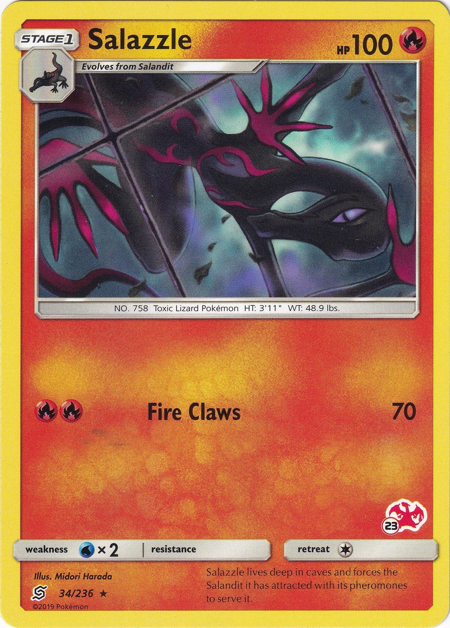 Image for Salazzle - 34/236 (#23 Charizard Stamped) (034/236) (Battle Academy) - Pokemon