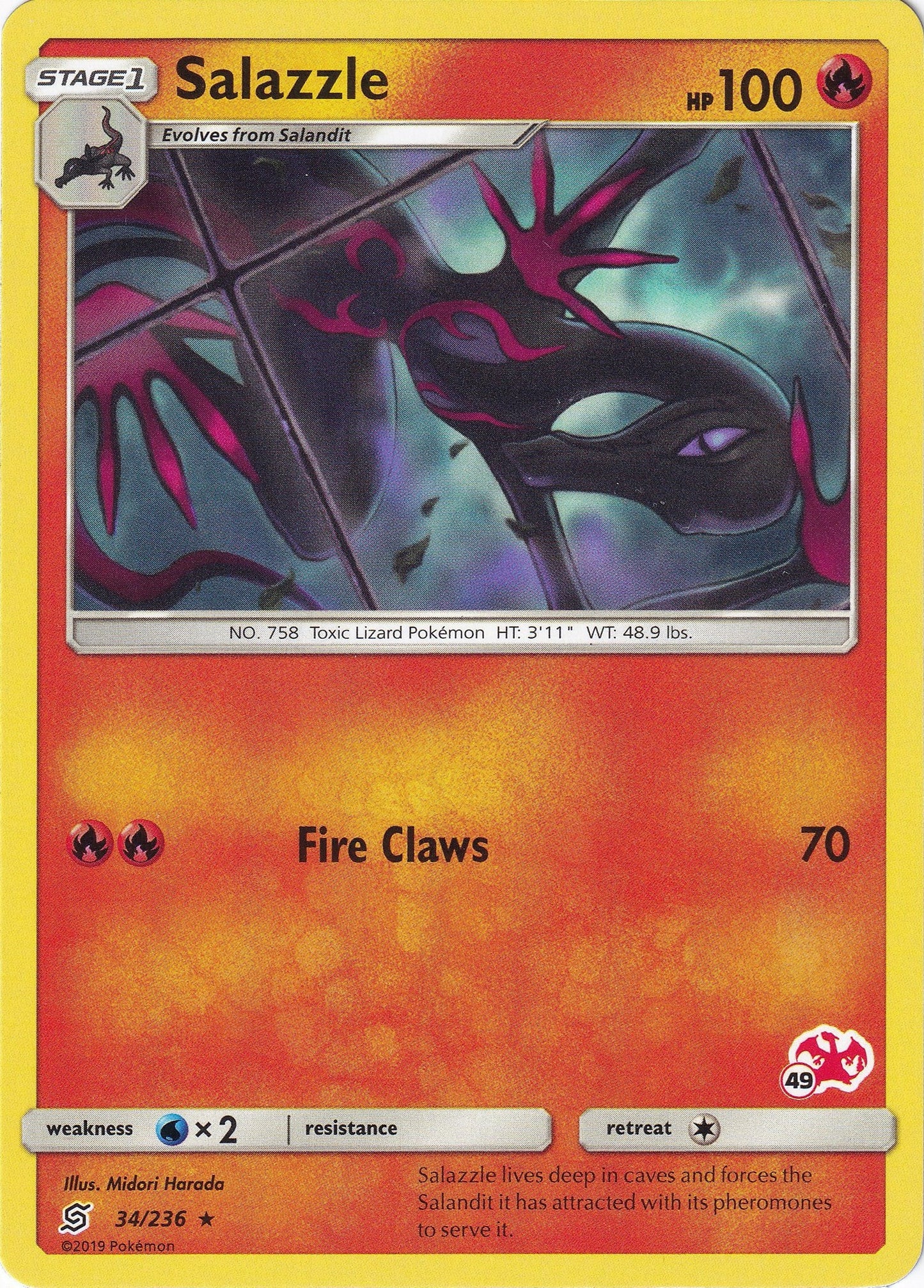 Image for Salazzle - 34/236 (#49 Charizard Stamped) (034/236) (Battle Academy) - Pokemon