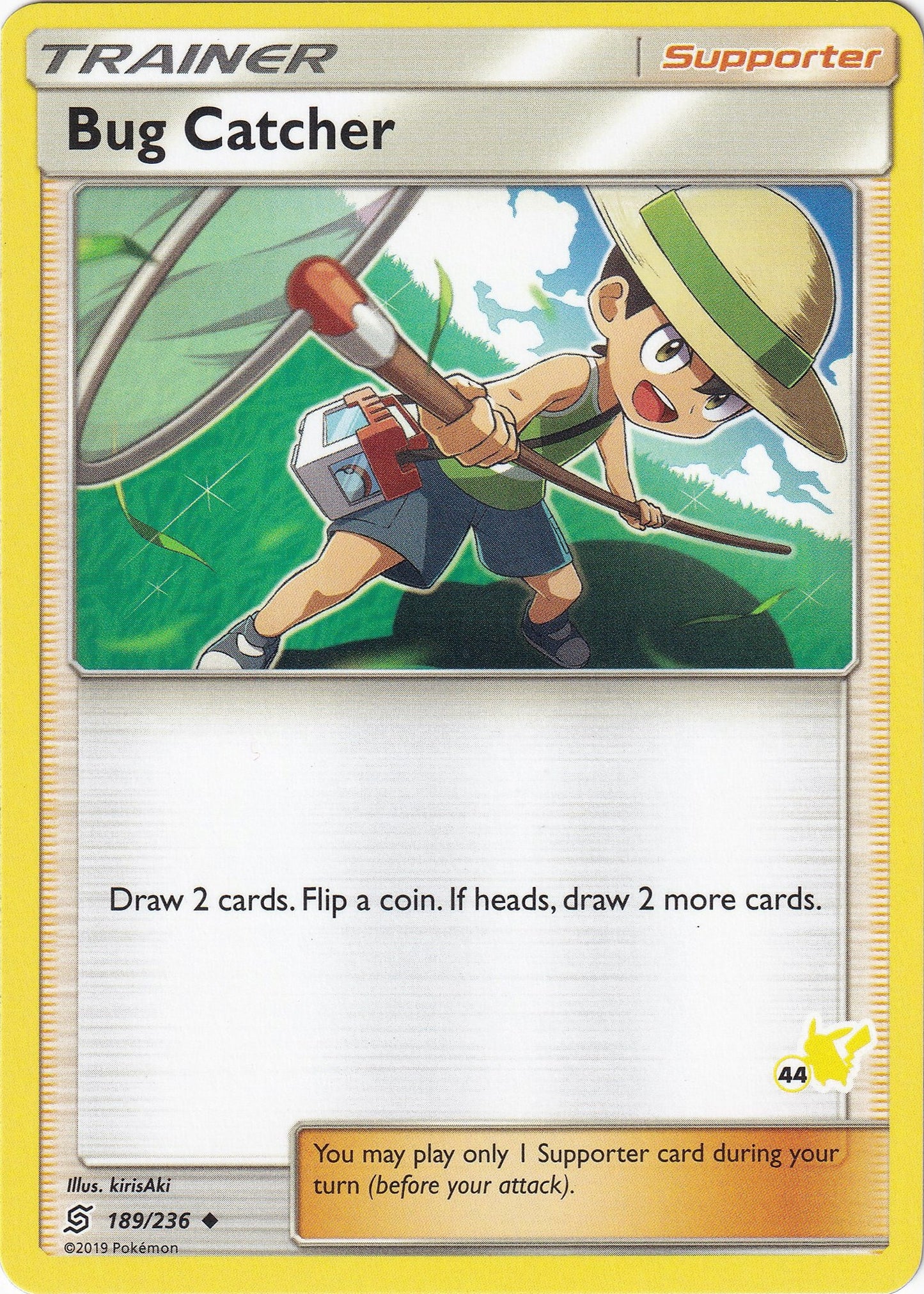 Image for Bug Catcher - 189/236 (#44 Pikachu Stamped) (189/236) (Battle Academy) - Pokemon