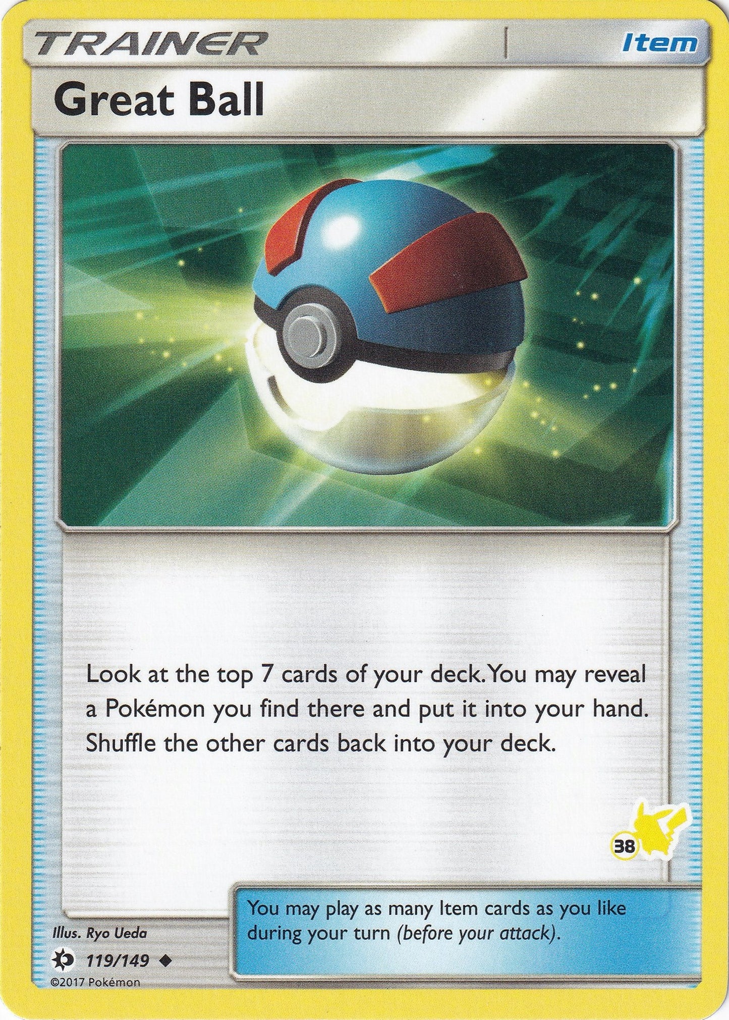 Image for Great Ball - 119/149 (#38 Pikachu Stamped) (119/149) (Battle Academy) - Pokemon