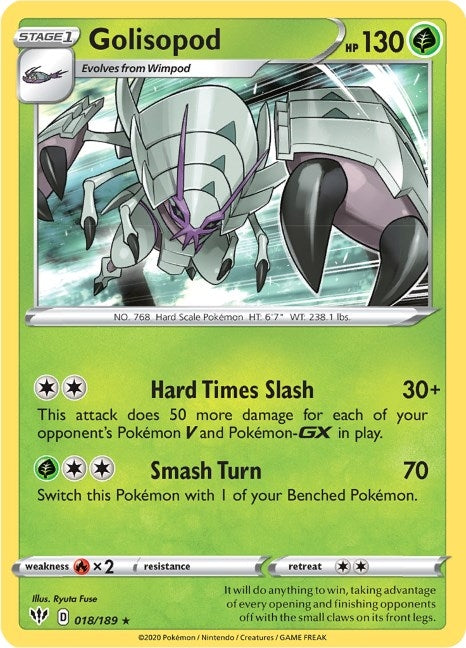 Image for Golisopod (018/189) (SWSH03: Darkness Ablaze) - Pokemon