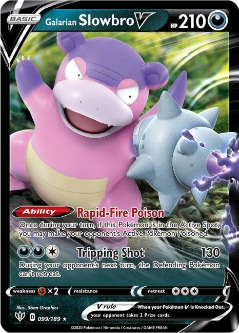 Image for Galarian Slowbro V (099/189) (SWSH03: Darkness Ablaze) - Pokemon