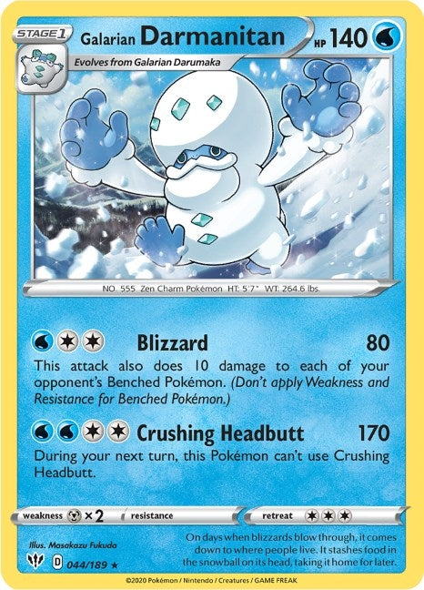 Image for Galarian Darmanitan - 44/189 (Cracked Ice Holo) (044/189) (Deck Exclusives) - Pokemon