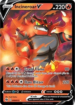 Image for Incineroar V (08/73) (Champion's Path) - Pokemon