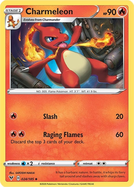 Image for Charmeleon (024/185) (SWSH04: Vivid Voltage) - Pokemon
