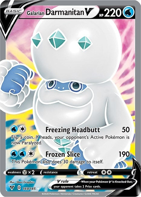 Image for Galarian Darmanitan V (Full Art) (169/185) (SWSH04: Vivid Voltage) - Pokemon