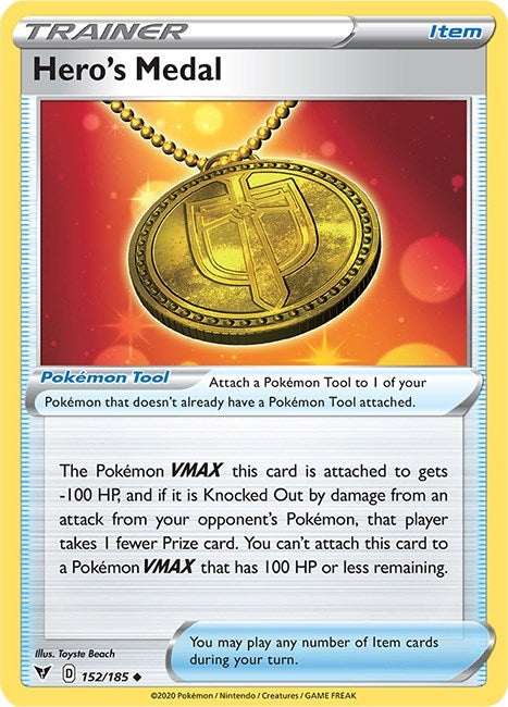 Image for Hero's Medal (152/185) (SWSH04: Vivid Voltage) - Pokemon