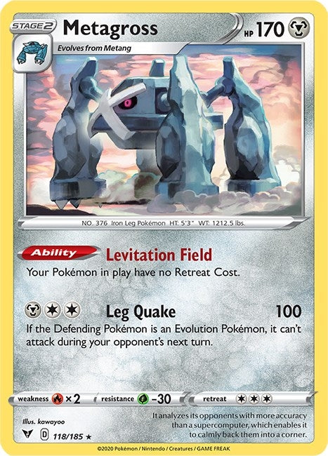 Image for Metagross (118/185) (SWSH04: Vivid Voltage) - Pokemon