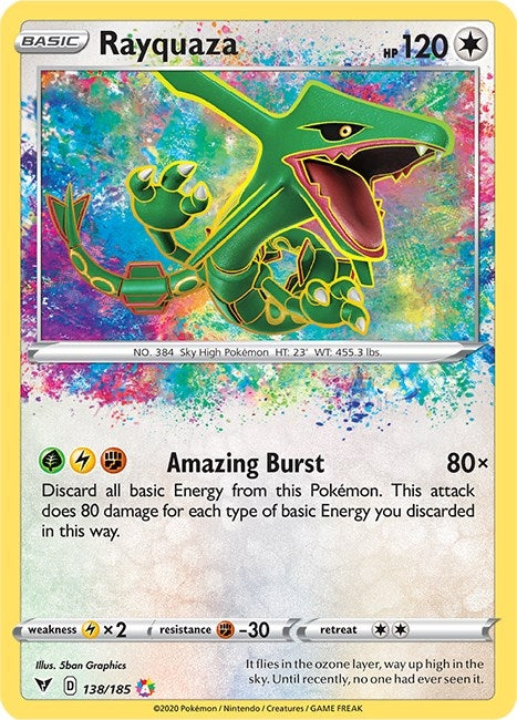 Image for Rayquaza (138/185) (SWSH04: Vivid Voltage) - Pokemon