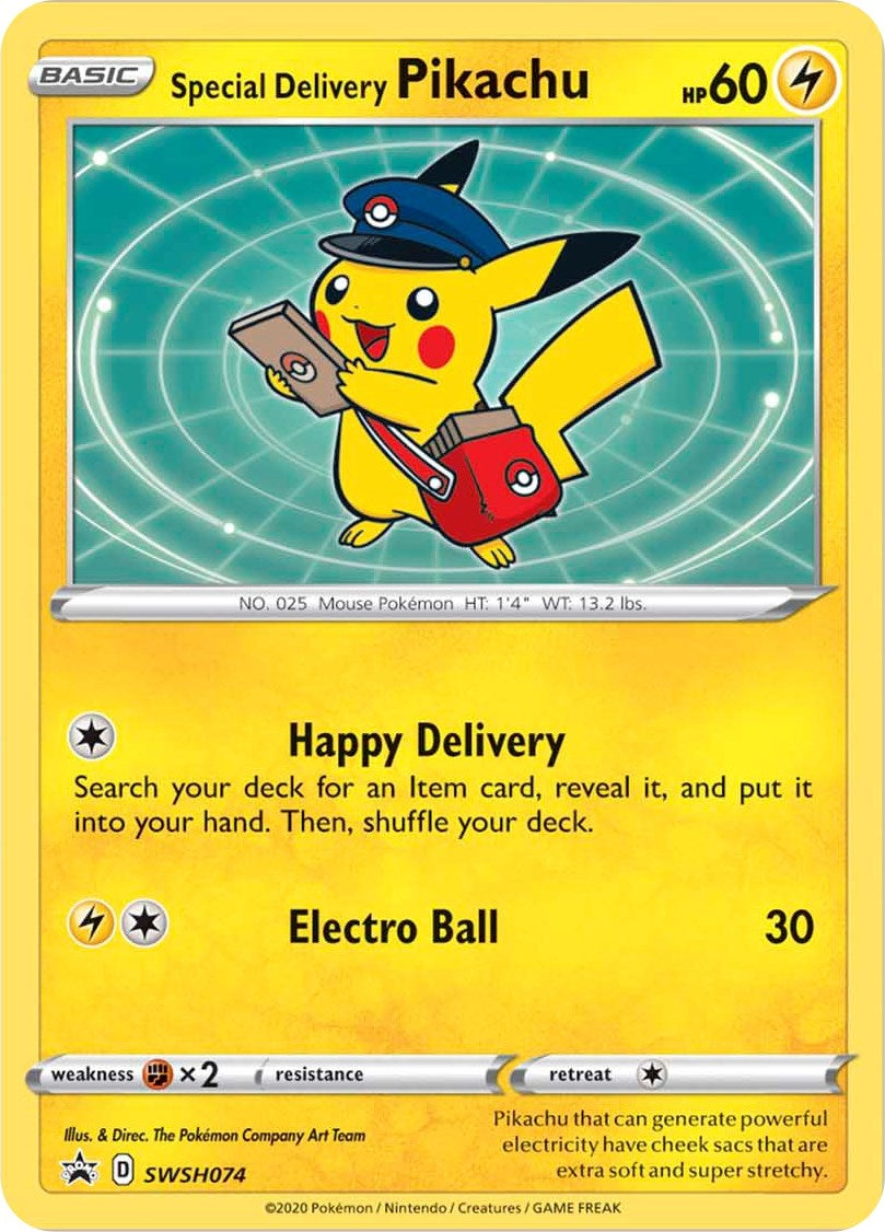 Image for Special Delivery Pikachu - SWSH074 (SWSH074) (SWSH: Sword & Shield Promo Cards) - Pokemon