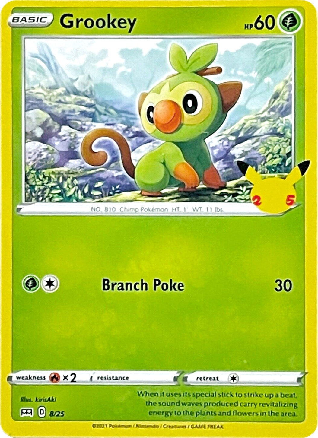 Image for Grookey (008/025) (McDonald's 25th Anniversary Promos) - Pokemon
