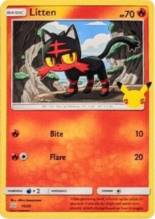 Image for Litten (015/025) (McDonald's 25th Anniversary Promos) - Pokemon
