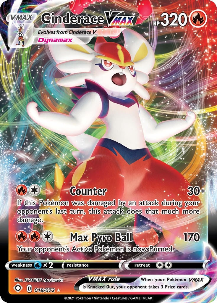 Image for Cinderace VMAX (019/072) (Shining Fates) - Pokemon